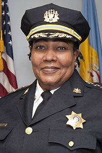 Philadelphia Sheriff Rochelle Bilal in her uniform and badge