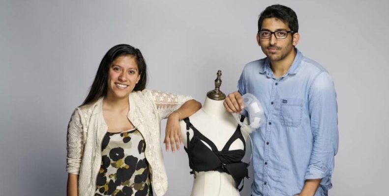Adriana C. Vázquez and Sujay Suresh Kumar, co-founders of the Lilu breast pump bra