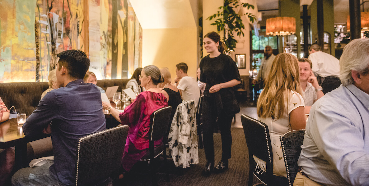The dining room at Fork, a restaurant in Old City, Philadelphia, is abuzz with diners.