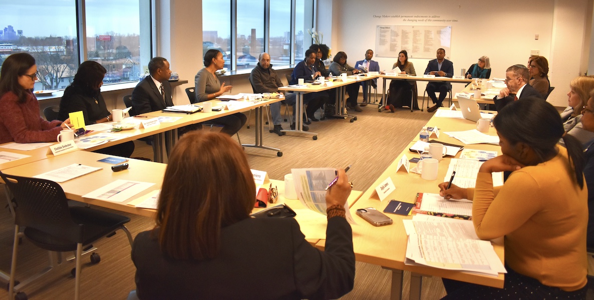 A meeting of the Greater Buffalo Racial Equity Roundtable