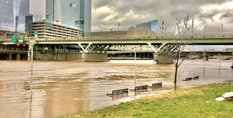 The Schuylkill River Trail was flooded after a freak storm in December 2020
