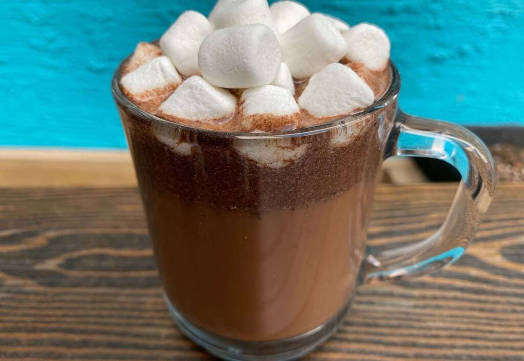 The marshmallow-topped Mexican Hot Chocolate from Cantina Los Caballitos