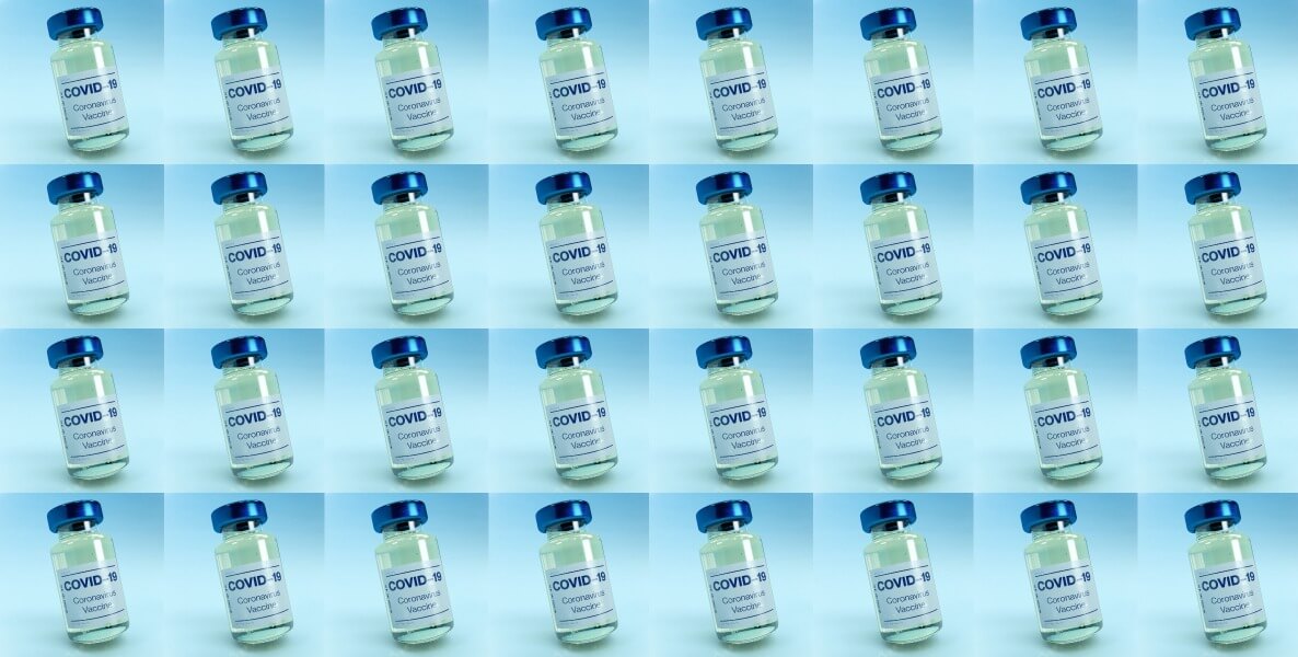 Several bottles of the Covid vaccine