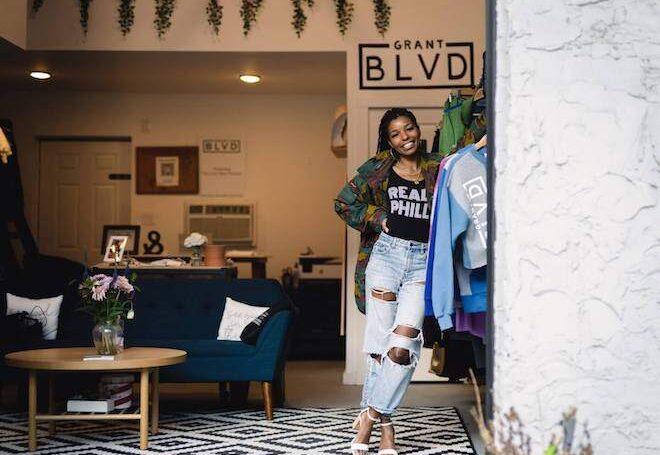 This photo of Grant BLVD illustrates a guide to black-owned shops, cafés, pizza and water ice joints, beauty boutiques, bookstores, and even an auto mechanic whose Black owners are committed to making our city better