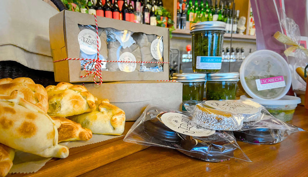 A spread of takeout food from Jezabel's Argentine Bakery in Philadelphia