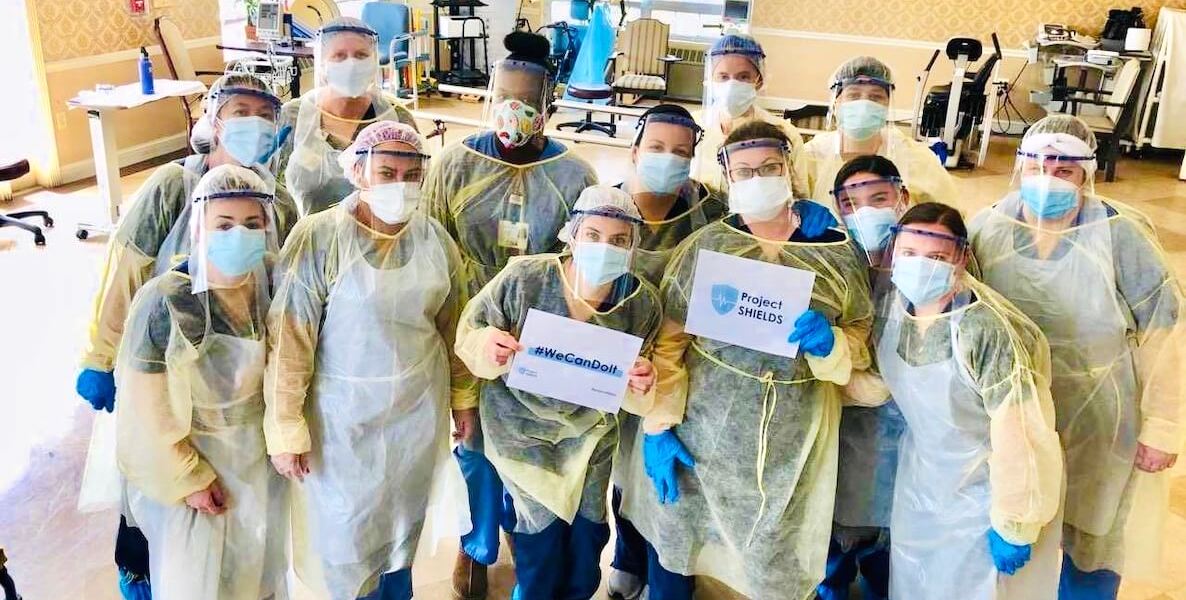 A group from Project Shield in Philadelphia that helped distribute face masks during the pandemic