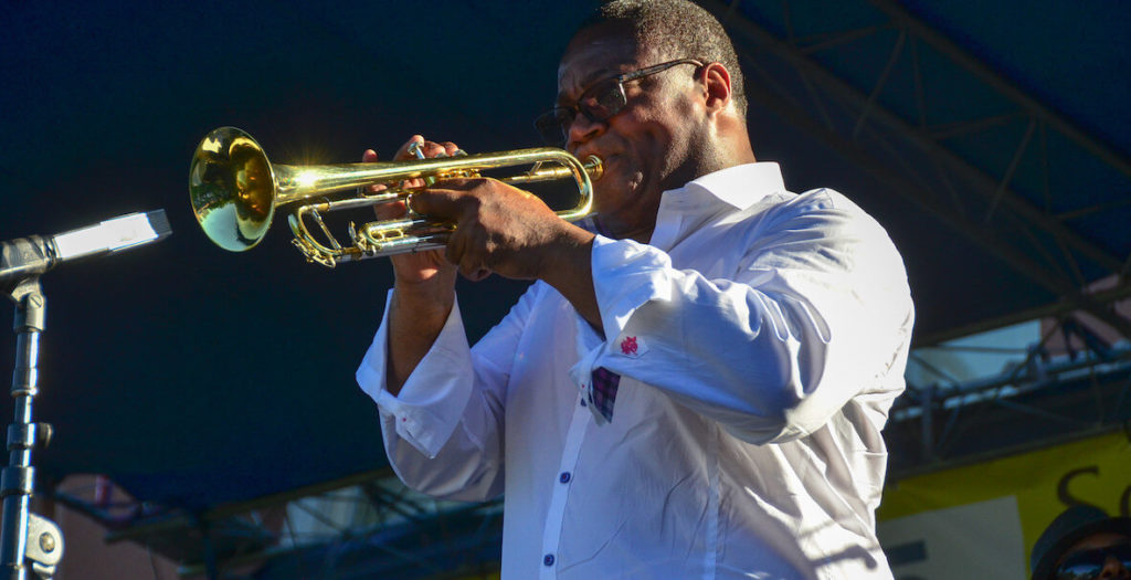 Trumpet player at Chicago Jazz Fest