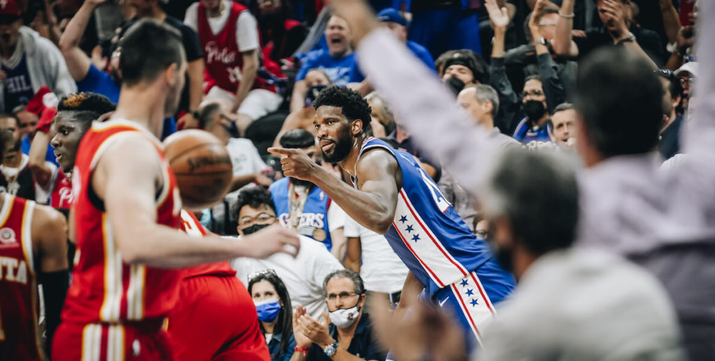 A Philadelphia 76ers game during the 2021 playoffs