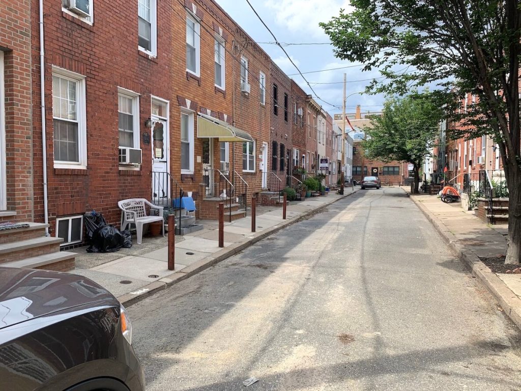 An empty street in South Philly 