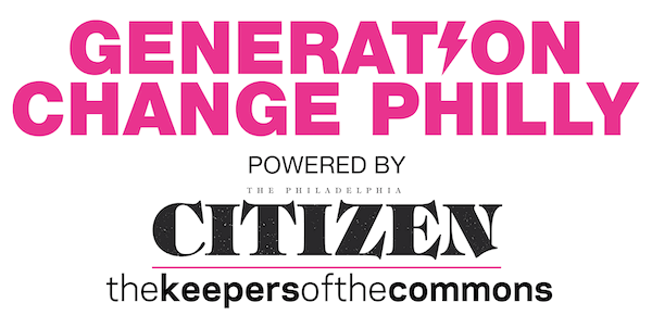 This is the logo for Generation Change Philly, a joint project between The Philadelphia Citizen and Keepers of the Commons that spotlights changemakers in Philadelphia