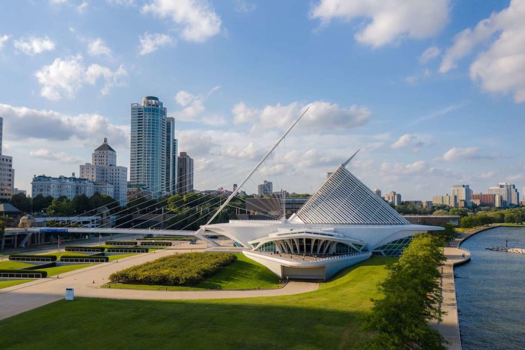 This photo of the Milwaukee Art Museum accompanies an article about how four U.S. cities, including Milwaukee, are allocating their Covid-19 relief funds