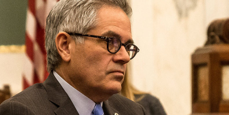 This photo of Philadelphia District Attorney Larry Krasner illustrates an opinion piece about Philly's gun violence epidemic