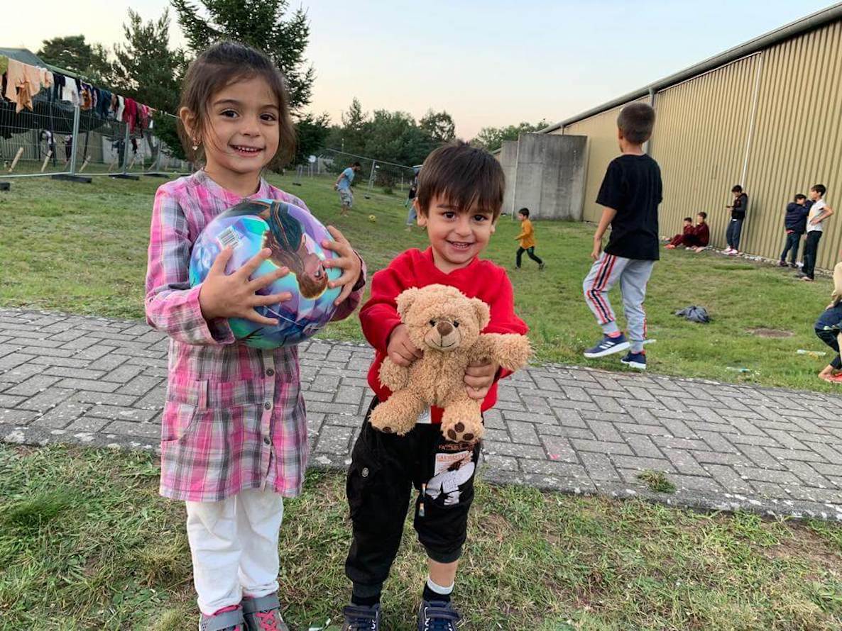 Afghan refugee children, safe and happy in their new home, Philadelphia