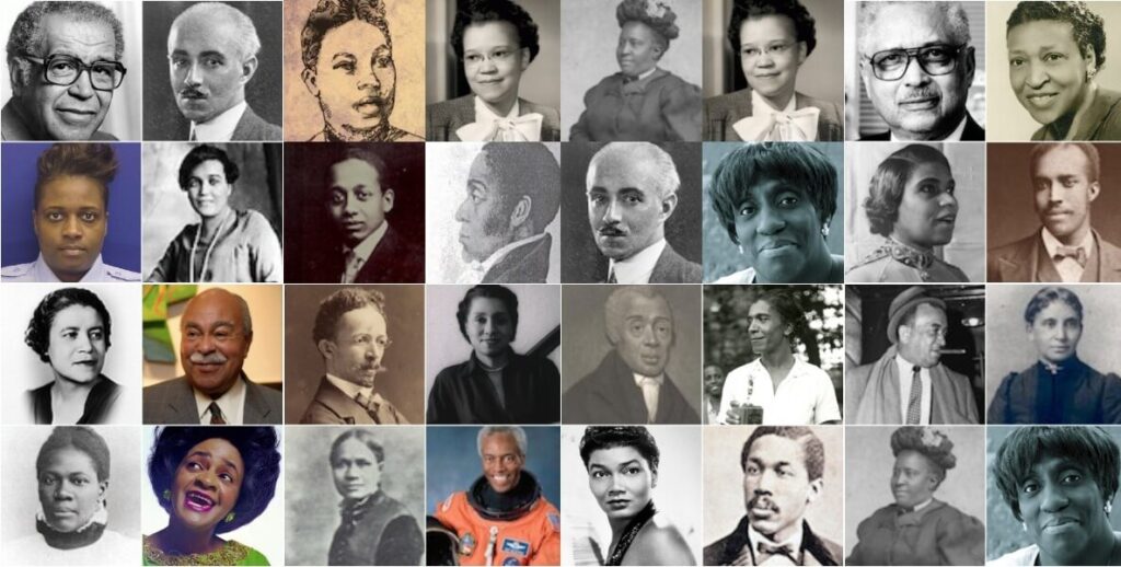 This photo collage accompanies an article that spotlights 28 incredible black Philadelphians throughout history