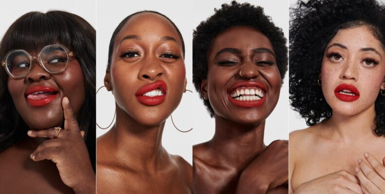 This photo collage accompanies an article about Philadelphian Camille Bell's pro-Black, -queer and -fat lipstick line