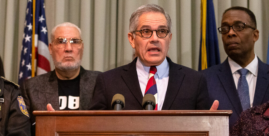 This photo accompanies an article about Larry Krasner, and how disarray in his office contributes to his failed promises as district attorney