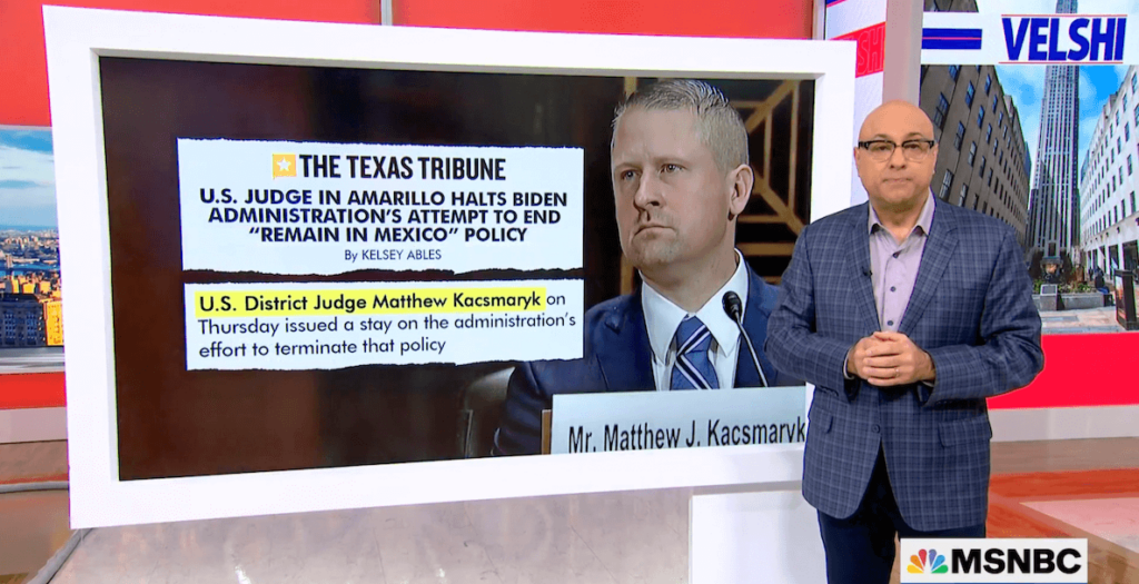 MSNBC host Ali Velshi explains why "judge shopping" is rampant among single-judge divisions like the one in Amarillo, Texas, where Matthew Kacsmaryz presides.