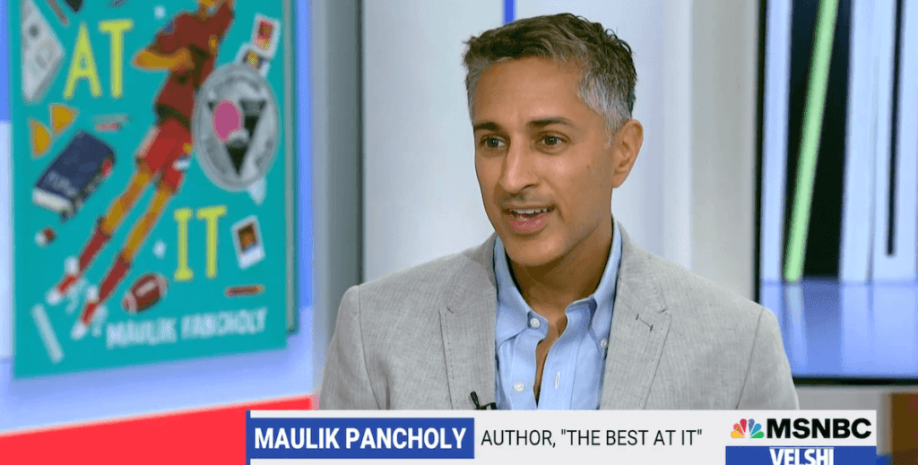 Maulik Pancholy, author of The Best At It, speaks on Ali Velshi's Banned Book Club on MSNBC.
