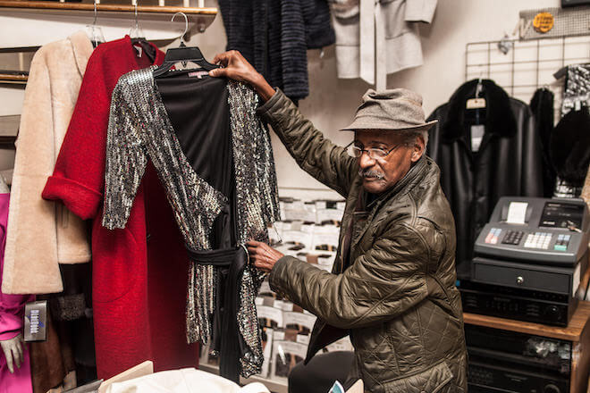 Ted Hall, the 87-year-old proprietor of Babe, a women's boutique at 110 S. 52nd Street is one of the last Black business owners along a historically Black business corridor.