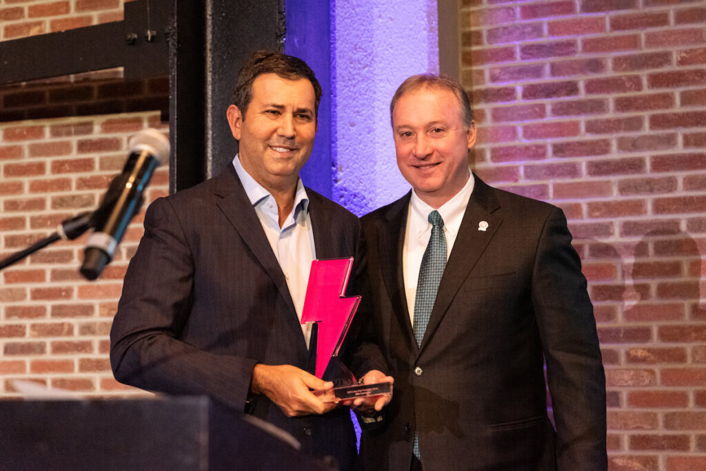 Drew Katz (left) and Corporate Citizen of the Year Mike Innocenzo, CEO of PECO.