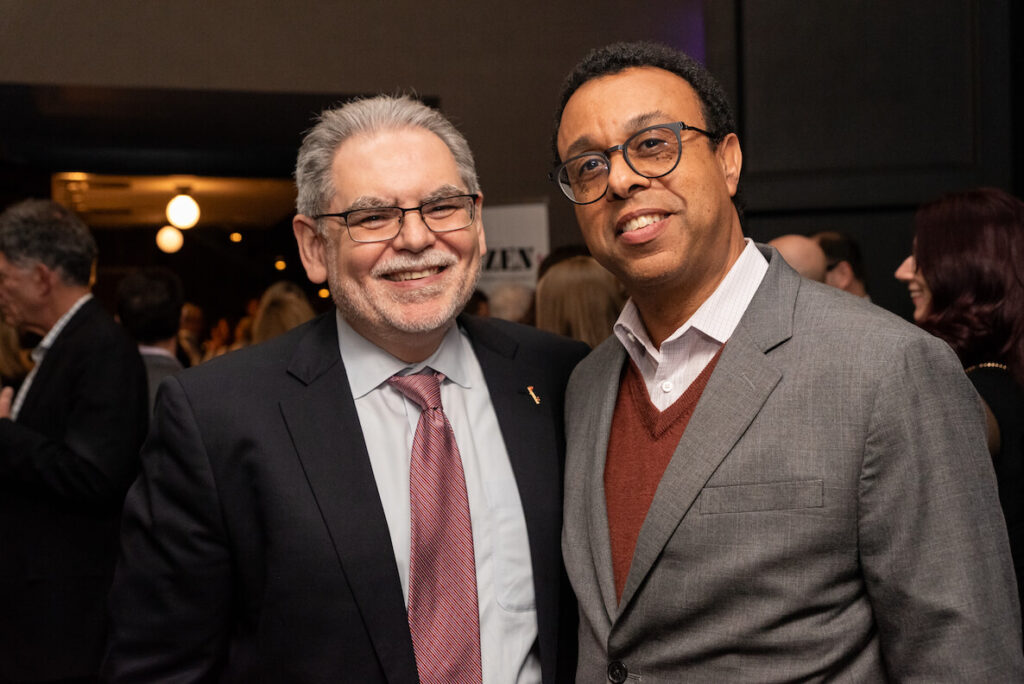 Pedro Ramos (left) of the Philadelphia Foundation and Wendell Pritchett, Chancellor of Rutgers University–Camden.