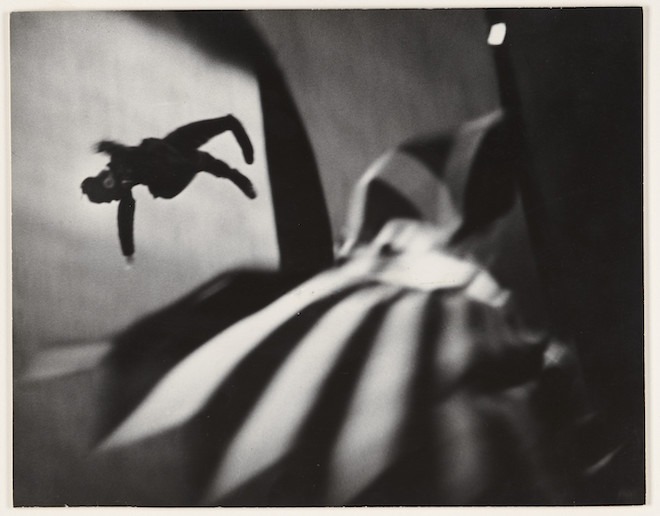 A black-and-white abstract photograph by Alexey Brodovitch "Tricorne" taken in 1935.