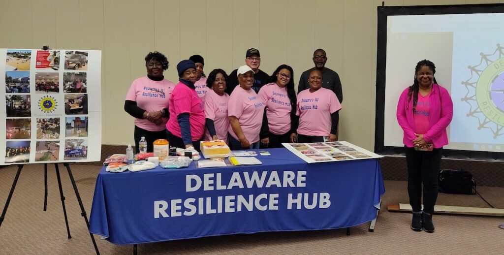 Stacey Henry (far right) and the team at the Delaware Resilience Hub.