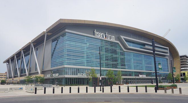 Fiserv.forum in Milwaukee, WI. Photo courtesy of Wikimedia Commons.