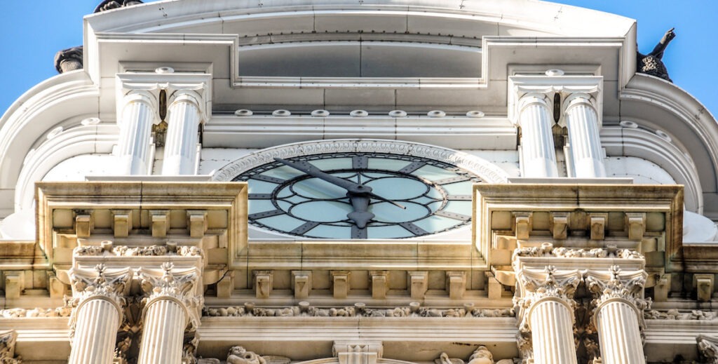 The clock on Philadelphia's City Hall. Photo by Pau Hana for Flickr.