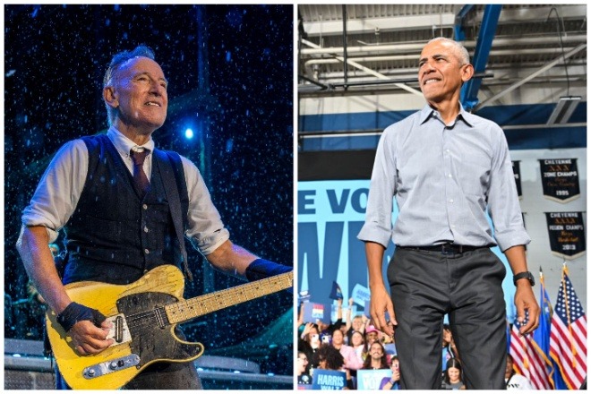 Bruce Springsteen and former President Barack Obama, from Facebook.