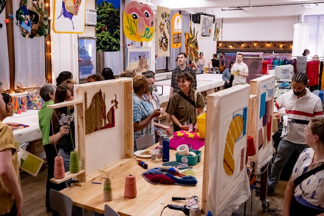 An open studio event in April 2023. Photo by Mochi Robinson.