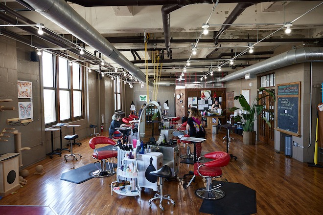 Fringe Salon, a hair salon in the Bok building.