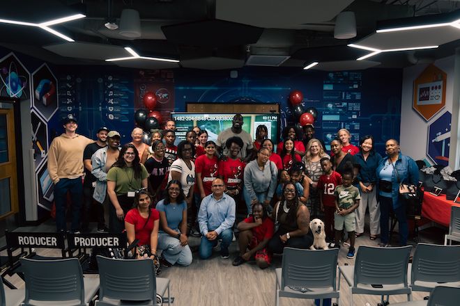 Students, parents and staff from Tampa Bay Thrives and the Bullard Family Foundation- during the youth mental health storytelling camp.